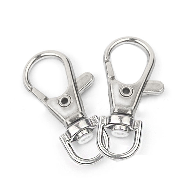 10 st kläder sömnad tyg karbinhake lanyard pyssel metall vridbar avtryckare utomhus ryggsäck väska delar 6 storlekar hummer lås