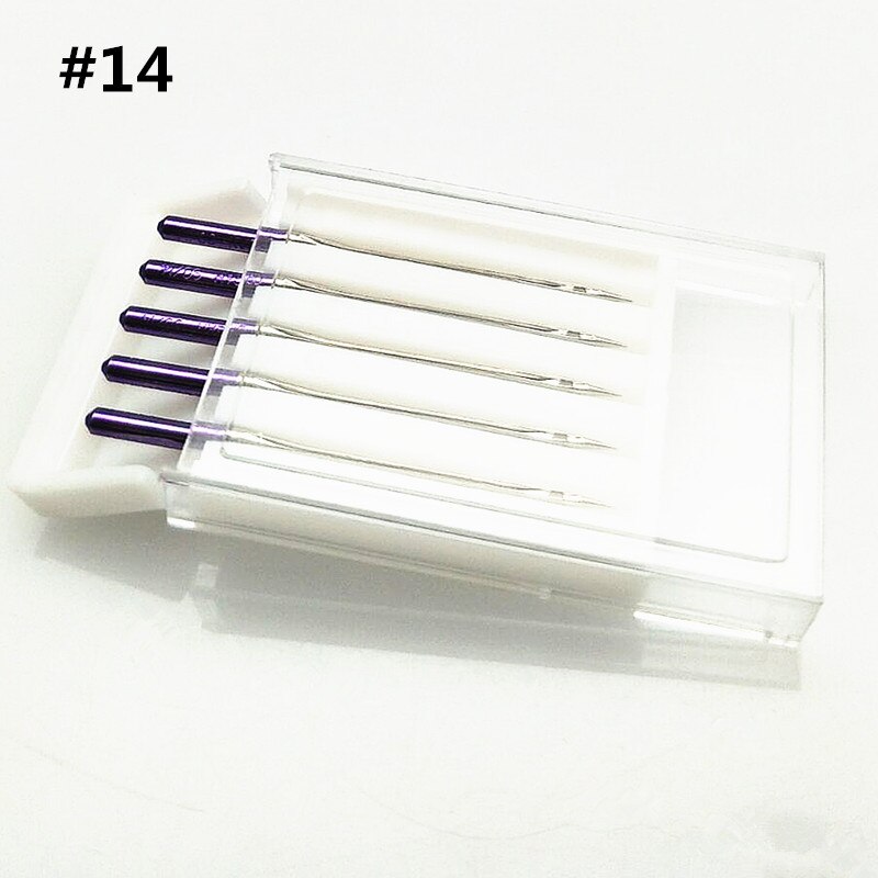 1 set 5 pcs Janome Sewing Machine accessories Blue Tip Needle Size 11 ;Purple Tip Needles 14; Red Tip Needles 14 7YJ283: purple tip needle