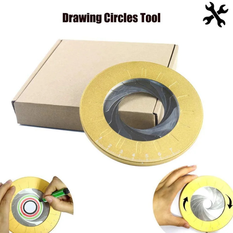 Verstelbare Cirkel Tekening Liniaal Tool Mini Meettekening Cirkelvormig Kompas Voor Houtbewerking Professionele Meetinstrumenten