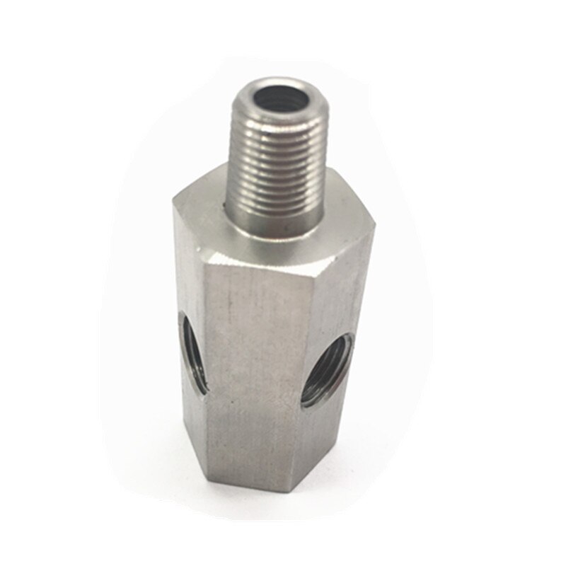 Oil Pressure Gauge Sender Adapter Two 1/8" NPT Female to M10x1.0 Male m10 fuel oil trans