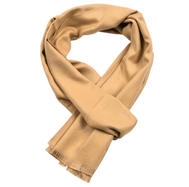 Bufanda de para hombre, bufanda cálida de Cachemira de Color sólido, informal, larga y suave para el cuello, disponible en 5 colores: YELLOW