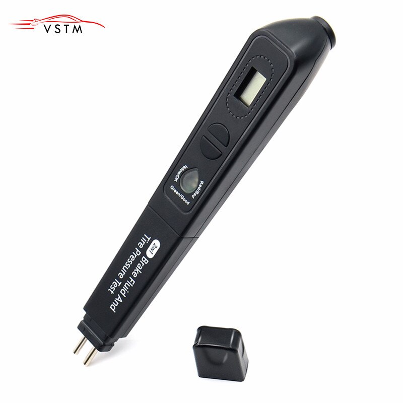 Car Brake Fluid Tester Tire Pressure Car Diagnostic Tools 2 in1 Brake Fluid Testing Tools Post