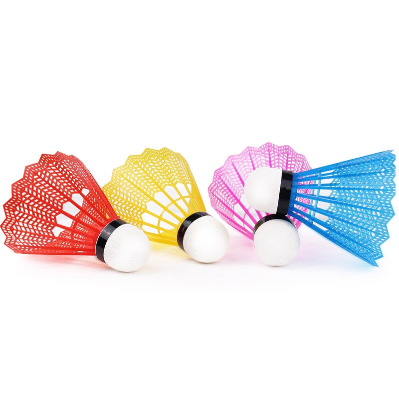 1 st plast badmintonbollar sport träning träning fjäderboll färg badminton boll gym sport tillbehör lek fjäderboll