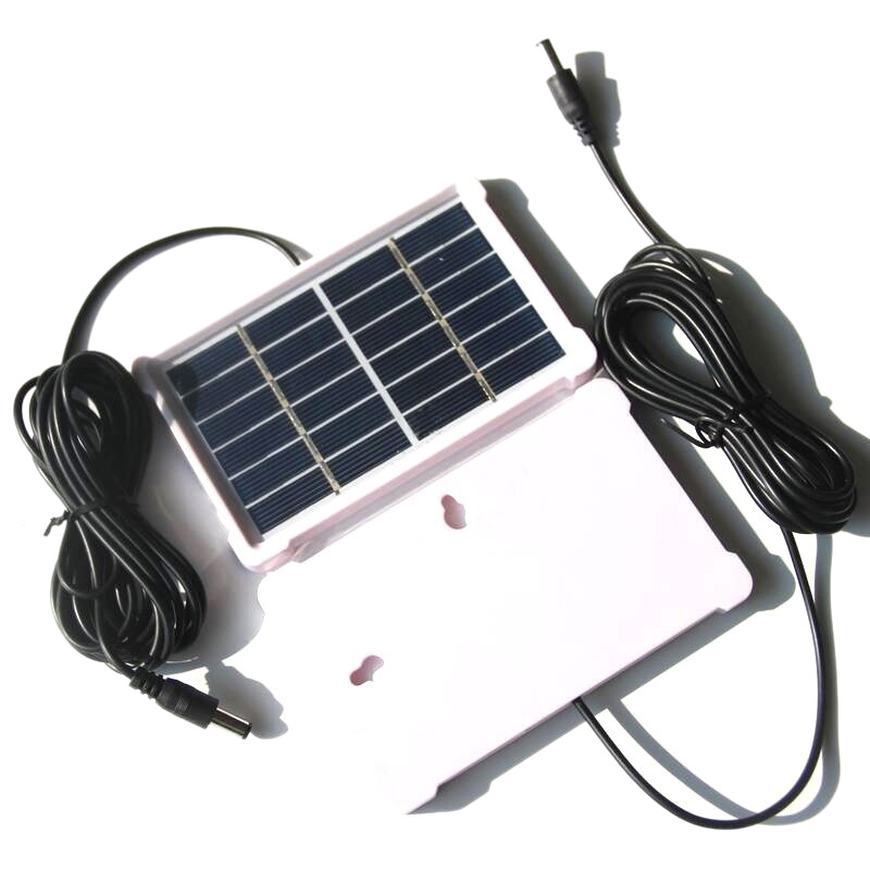 Panneau solaire polycristallin 1W 6V, plaque en verre laminé avec cadre, ligne DC3M, panneau lumineux solaire pour jardin