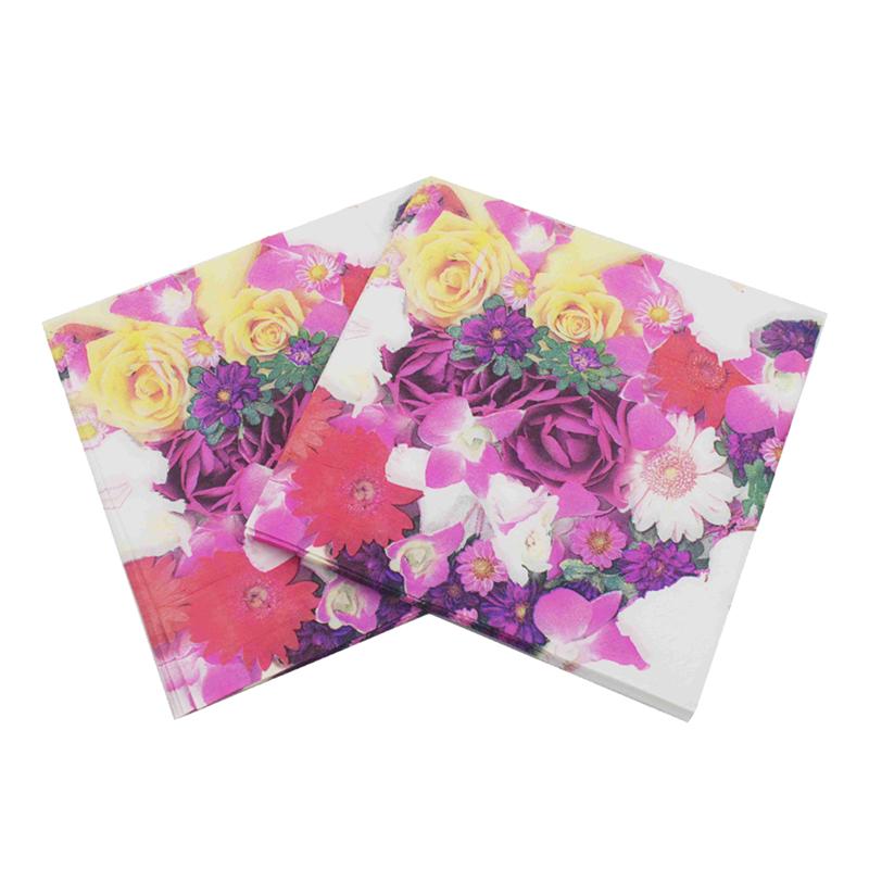 20 Pcs Rose Mooie Kleur Comfortabele Zachte Weefsels Feestartikelen Papieren Handdoek Voor Banket Verjaardag Bruiloft Festival