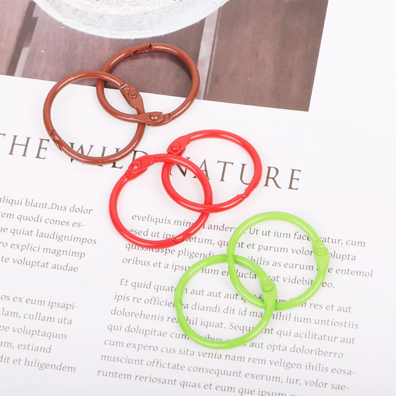 10pcs Metal Loose Leaf Binder Ring Book Hoops DIY Albums School Office Supplies Craft