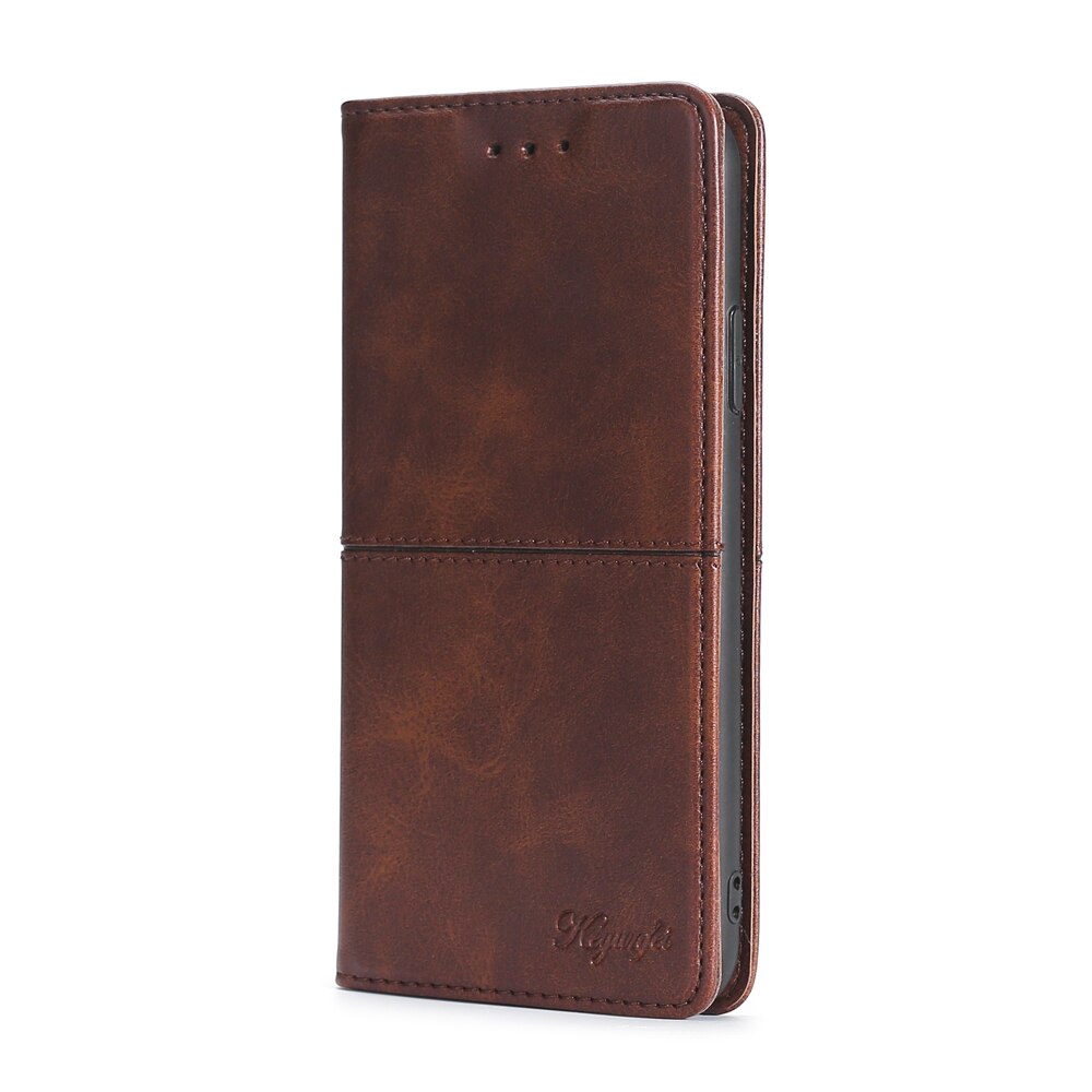 Leder Brieftasche kippen fallen für Samsung A12 6,5 Zoll fallen kippen Luxus Galaxis A 12 fallen SamsungA12 abdeckung Telefon coque Capa: tief Braun