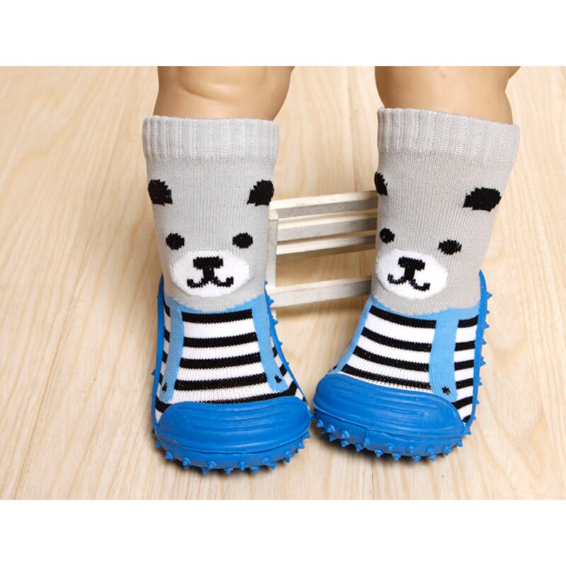 Chaussettes en caoutchouc antidérapantes pour enfants, chaussettes souples pour -né, filles et garçons,
