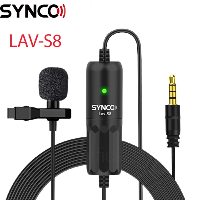 SYNCO LAV-S8 Lapel Microphone 3.5mm TRRS/TRS Wired Audio Lavalier Condensador Microfone Mic VS BOYA BY-M1 Top