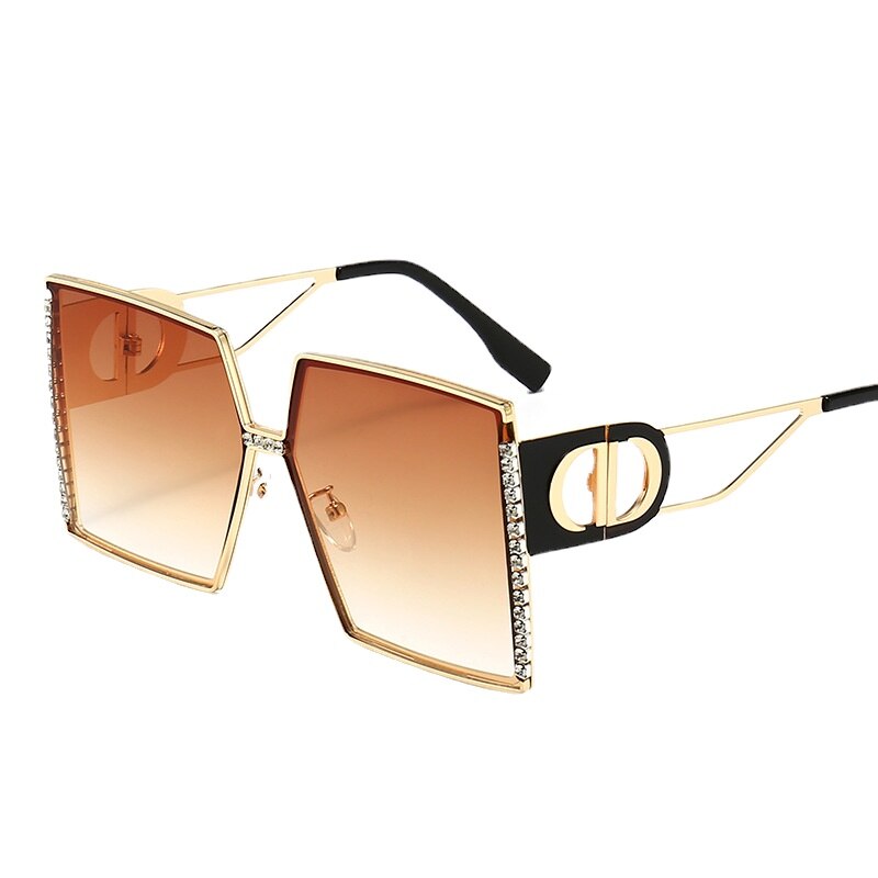 Retro Zonnebril Europese En Amerikaanse Trend Zonnebril Groot Frame Vierkante Glazen