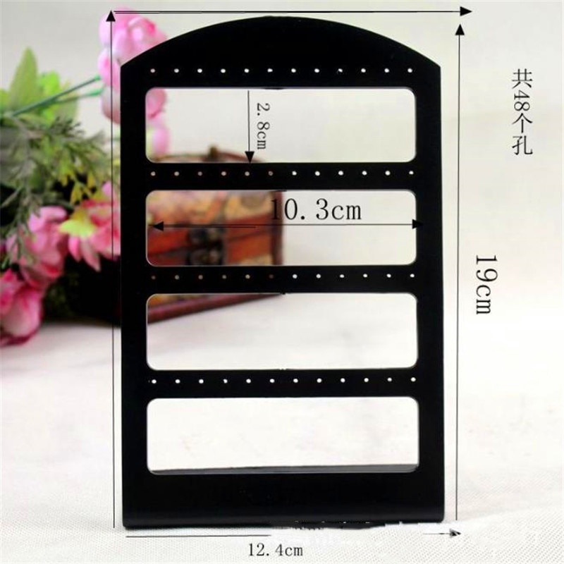 Mode 24/48/126 Gaten Sieraden Earring Organizer Stand Black Clear Plastic Ear Stud Houder Showcase Armband Display Rack