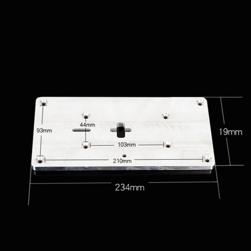 Aluminum Plunge Router Table Insert Plate Small Size Multifuctional Household for Electric curve saw woodworking tool