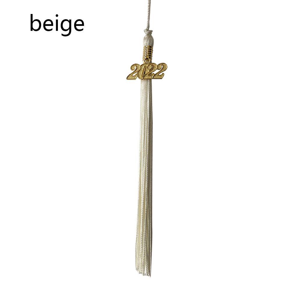 2022 nowy akademicki biret studencki z frędzlem ze złotem 2022 rok uroku wisiorek mieszane kolor mundury DIY rzemiosło student prezenty pamiątkowe: beige