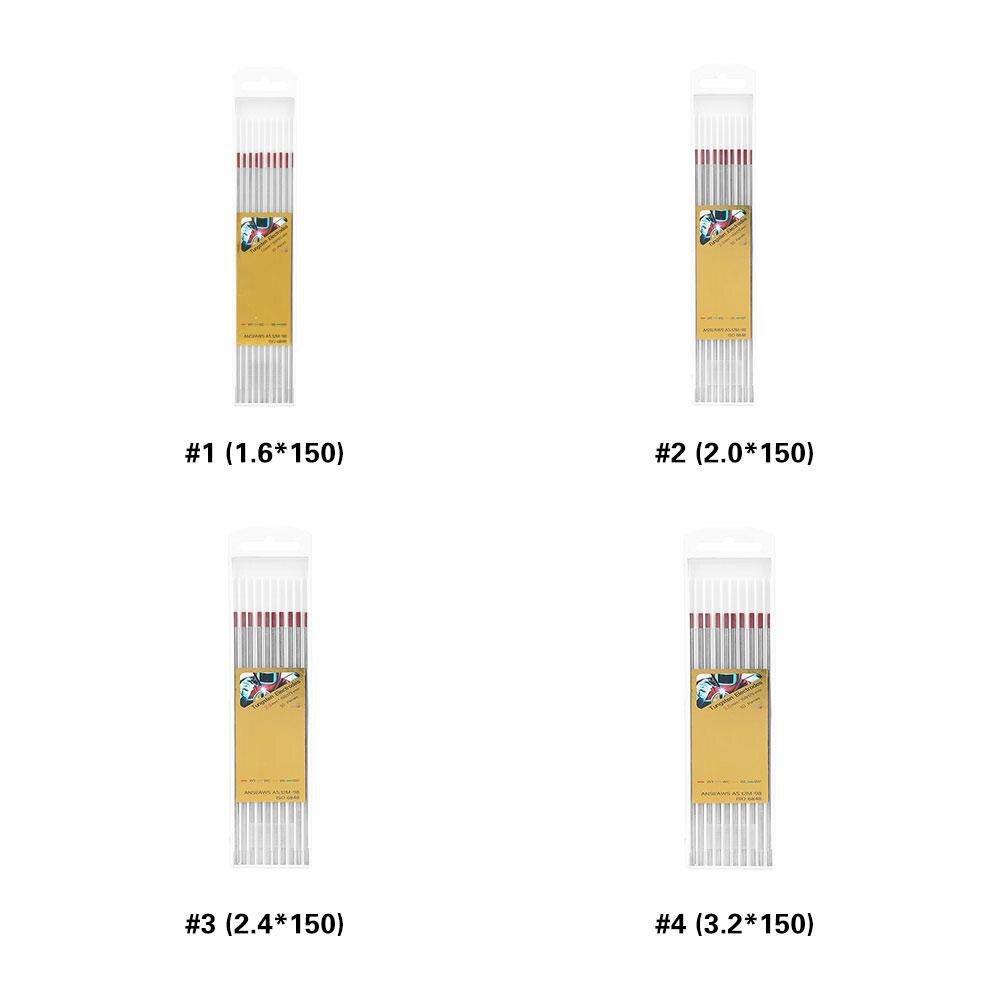 Ensemble de TIG d'électrodes de tungstène de 10 pièces pour des pièces de soudure professionnelles de soudure d'acier inoxydable de Pipeline pour des tiges de Tig