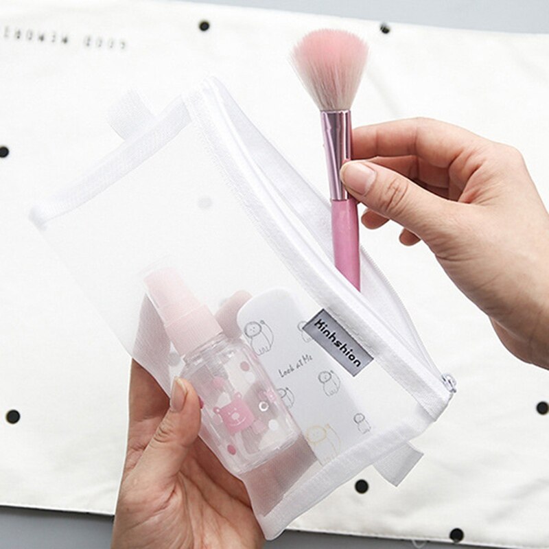 1Pc Nylon Mesh Potlood Gevallen Eenvoudige Stijl Pencilcase School Pen Geval Levert Kawaii Etui Voor Kantoor Doos Potloden pouch