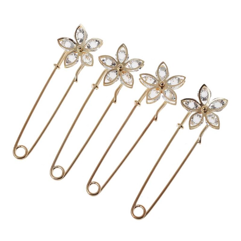 Trui Shawl Clip Dubbele Faux Pearl Broches Shirt Pin Knoppen Parel Crystal Taille Broek Extender Veiligheidsspelden Voor Vrouwen: E