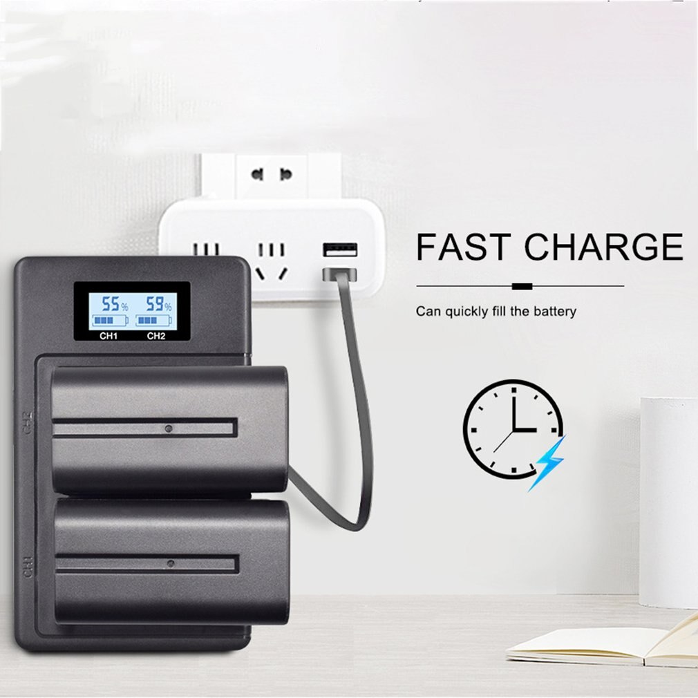 Durabale NP-F970-C Anzeige Ladegerät 5V Digital Batterie Ladegerät einstellen Für Sony Kamera F750 F990 Füllen Licht 2500c Für Sony CCD-SC5