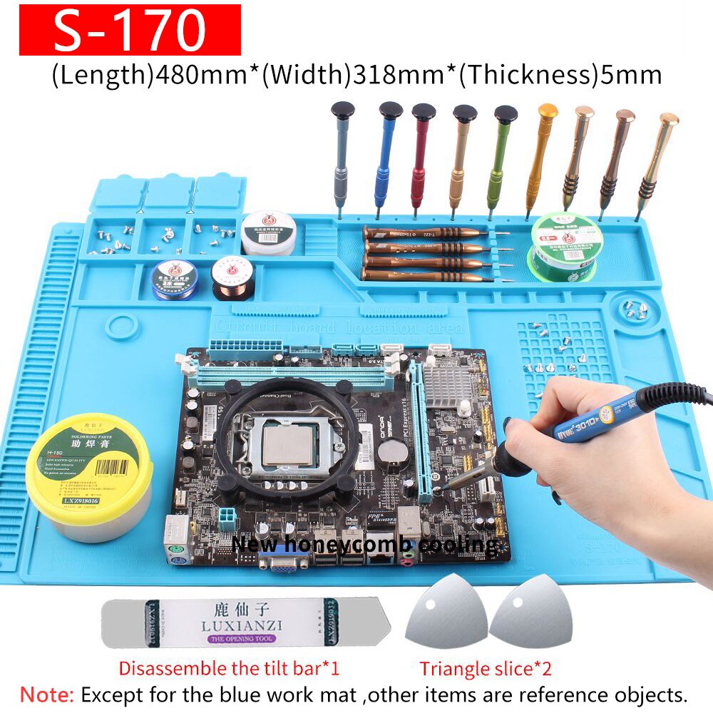 Luxianzi Soldeerstation Hittebestendig Reparatie Pad Esd Isolatie Silicon Mat Voor Bga Solderen Bureau Platform Pad: s170