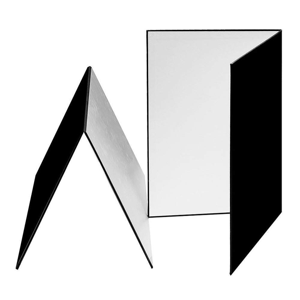 A3 Size Double-sided Thickened Photography Cardboard Paperboard Black White Silver Folding Reflector Reflective Board