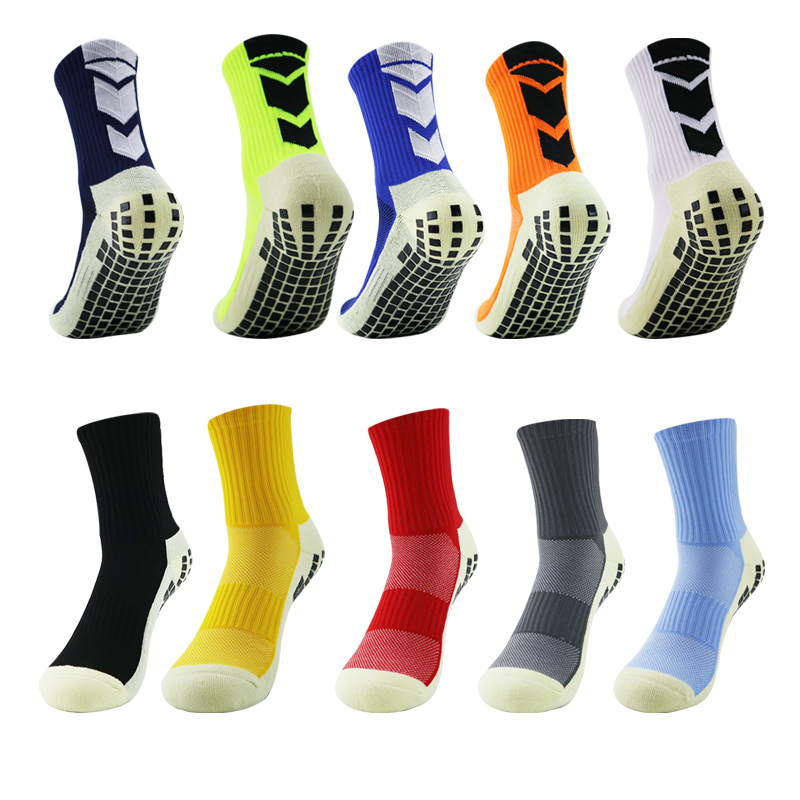 Calcetines de fútbol antideslizantes para fútbol, antihombres, adolescentes, niños, calcetines deportivos con agarre, calcetines de en negro, blanco y azul