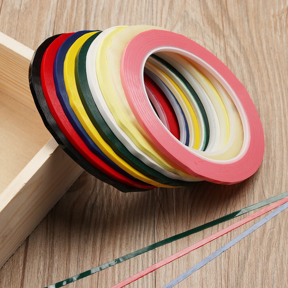 1Pcs 3mm Length 66M 5S Desktop Positioning Tape Multicolor Marking Tape Warning Color Blackboard Drawing Grid Scribing Tape