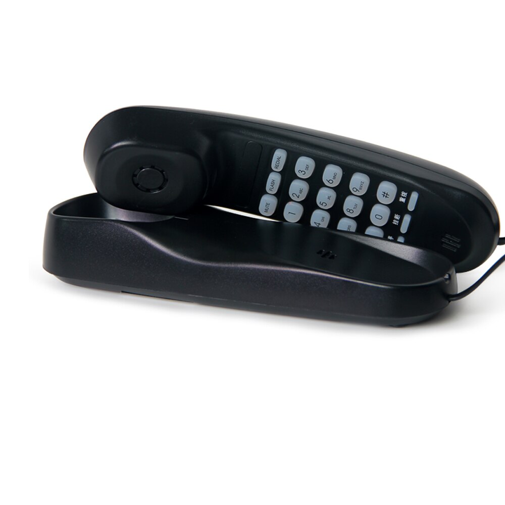 Snoer Slanke Zwarte Telefoon Populaire Bureau/Wandmontage Vaste Telefoons Bedrade Trimline Telefoon Set Voor Home Office Hotel