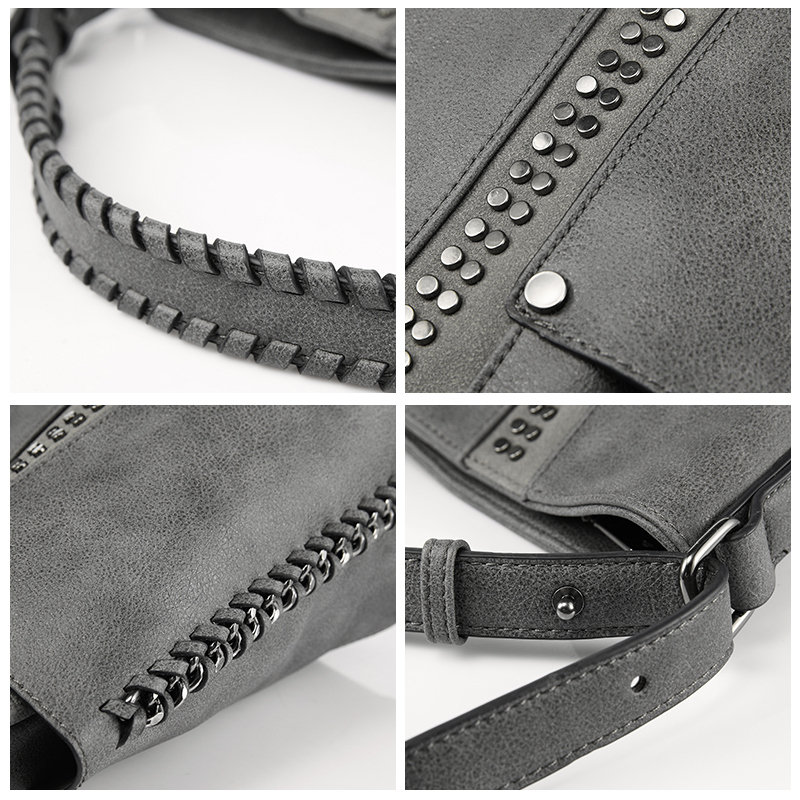 REALER frauen schulter umhängetaschen weibliche casual totes damen handtaschen große kapazität Niet Messenger top-griff taschen