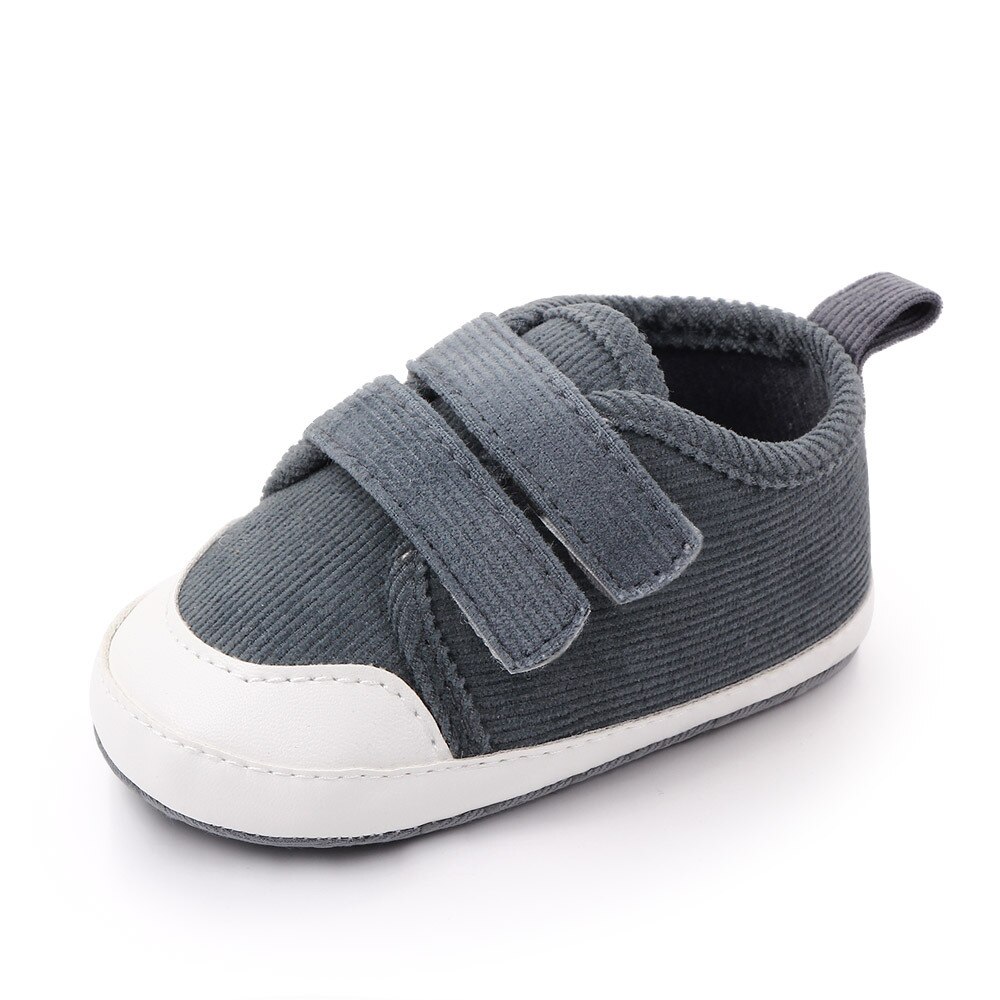 Baby Schoen Jongen Meisjes Zachte Zolen Eerste Wandelaars Schoenen Mocassins Kids Pasgeboren Jongens Meisje Anti-Slip Lopen Non -Slip Unisex Prewalker: Grijs / 13-18 Months(13cm)