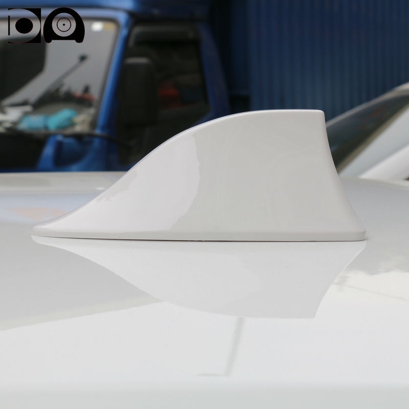 Shark Fin Antenne Voiture Antenne Radio AM FM Antenne avec Base Adhésive-Noir [567] - Auto