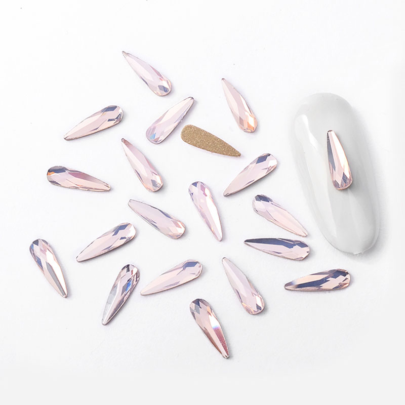 10 Uds. Crystal AB colorida gota de agua arte de uñas diamantes de imitación súper brillante 3D uñas arte en las uñas con piedras decoración gemas DIY manicura: 1160