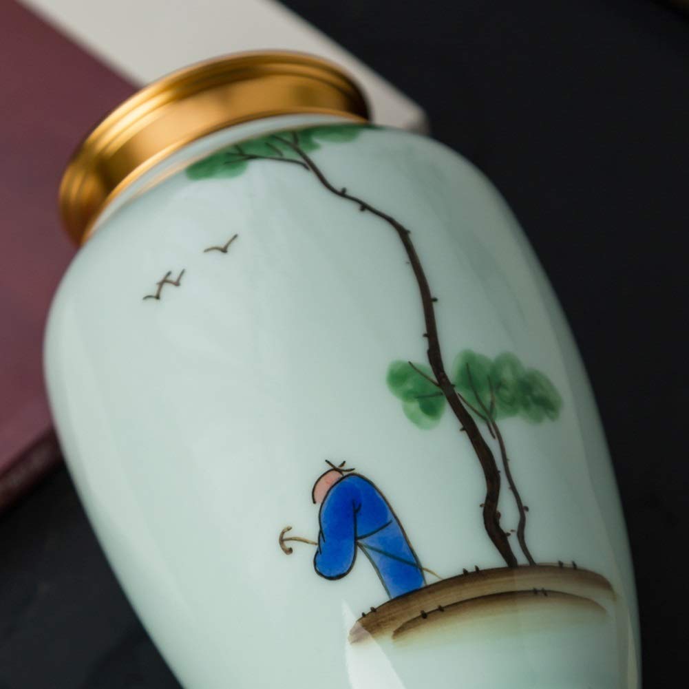 Cremation Urn for Human Ashes Adult Funeral Urn Handcrafted Burial Urns to Honors Your Loved One Screw Double layer screw Cap