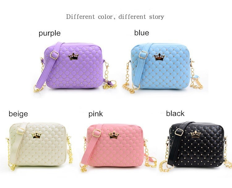 Rivet Chain Shoulder Bag handbags of Shoulder Bag Female Ladies Handbag PU Leather crossbody