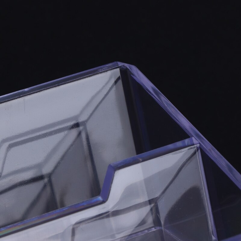 3-Tier Clear Acrylic Plastic Office Desktop Business Card Holder Storage Box Stationery storage supplies