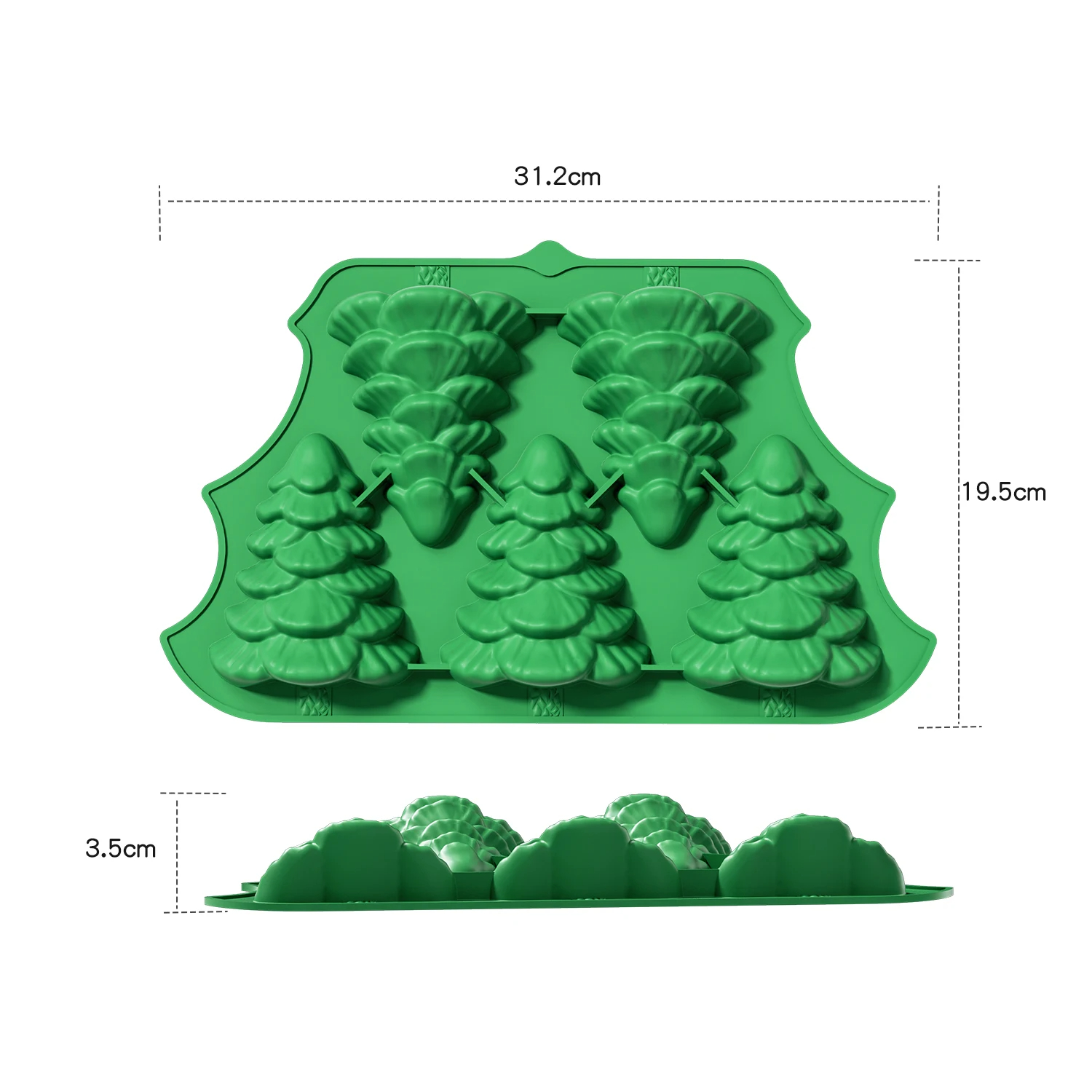 Stampo in silicone per candele per albero di Natale 3D kit per realizzare candele natalizie fai-da-te Sapone fatto a mano Gesso Strumenti di cottura in resina Regali di festa: Cioccolato