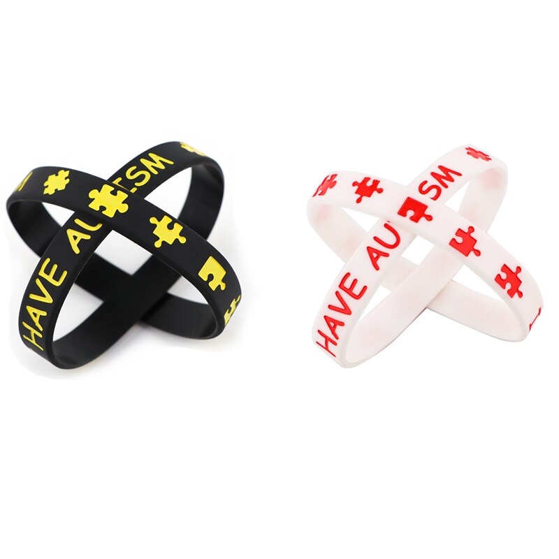MD1759 New Arrival I Have Autism Puzzle Bracelets Trendy Silicone Rubber Band Wristbands Hand Bangle Men Women Jewelry Gifts
