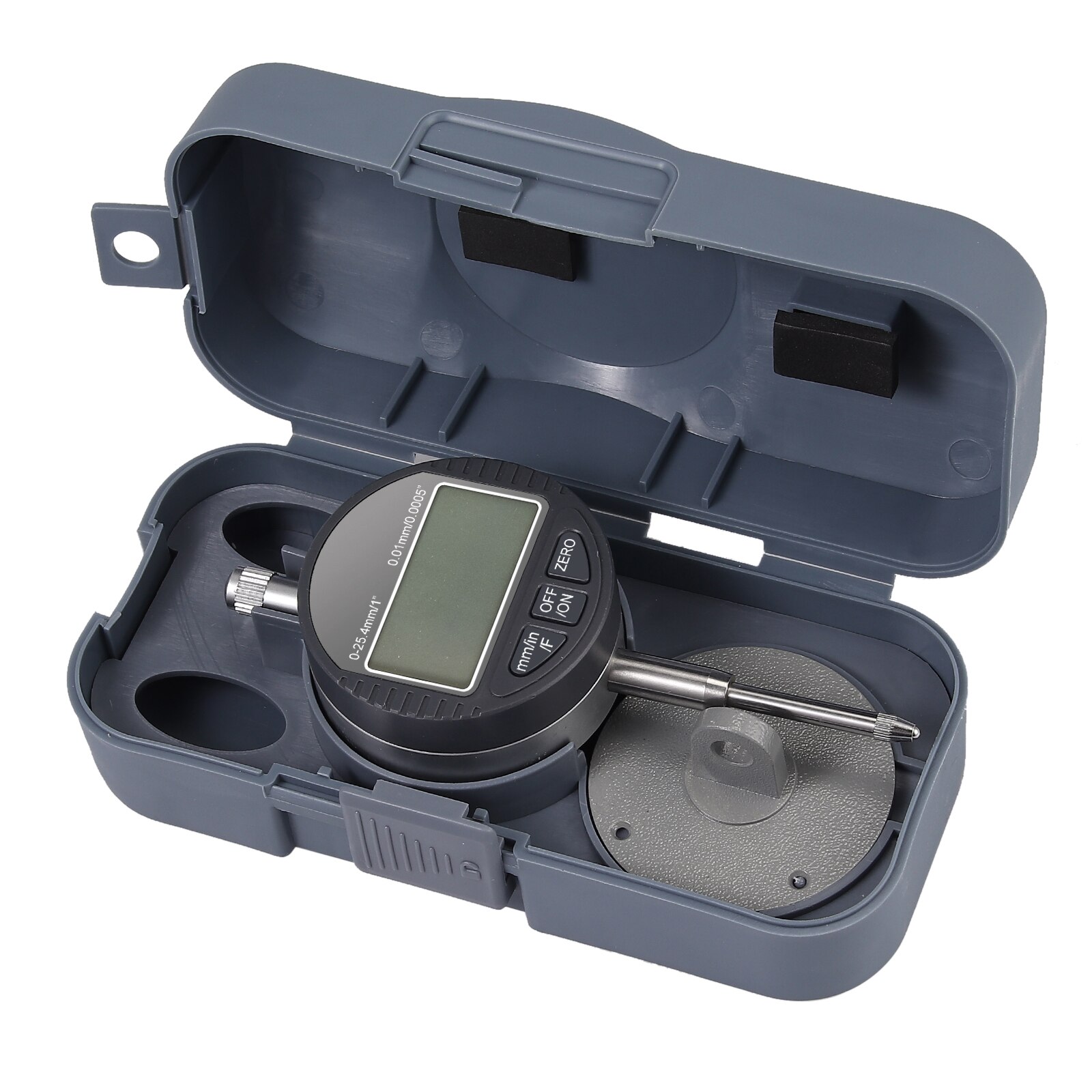 Neoteck DTI Digital Dial Indicator With Fractions/Inch/Metric Digital Probe Indicator Gauge Range 0-25.4mm/1'' Dial Indicator