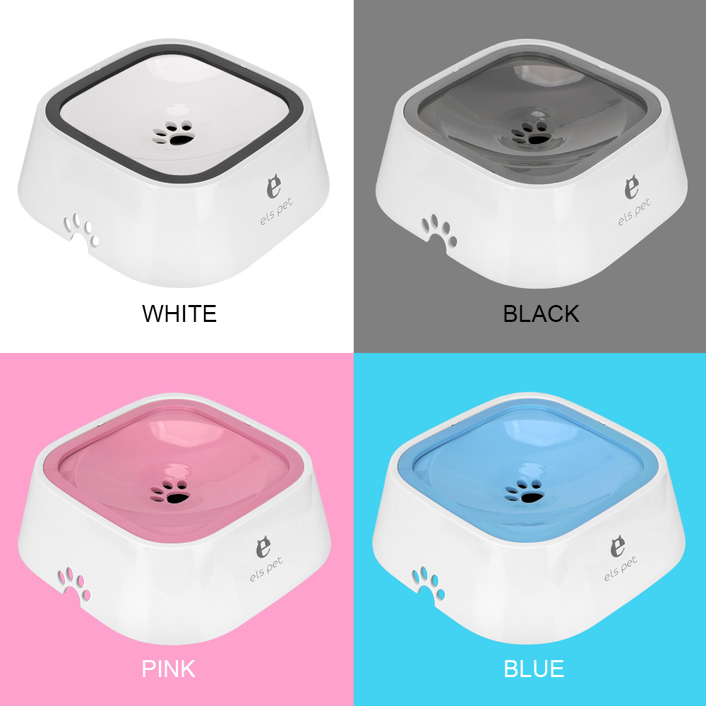 1.5L Anti-Overflow Cat Dog Water Bowl Slow Water Feeder Dispenser Carried Floating Bowl Pet Fountain