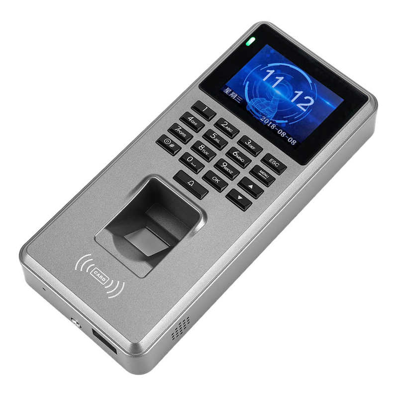 Fingerprint Password Attendance Machine Time Attendance DC 12V 2.8in TFT Display Fingerprint Password Card Door Access Control