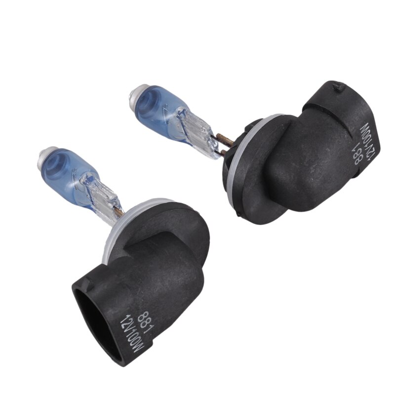2Pcs 881 100W DC 12V Super White Halogen Fog Light Bulb For Auto Car