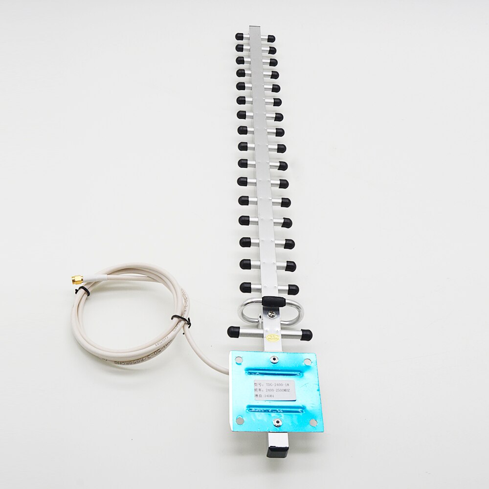 Antena Wifi inalámbrica de 2,4 ghz, 24dbi Sma macho, Wlan, 2,4g, Yagi, 0,3 m, 1,5 m, 3m, 5m, 10m, Cable para repetidor de señal amplificador