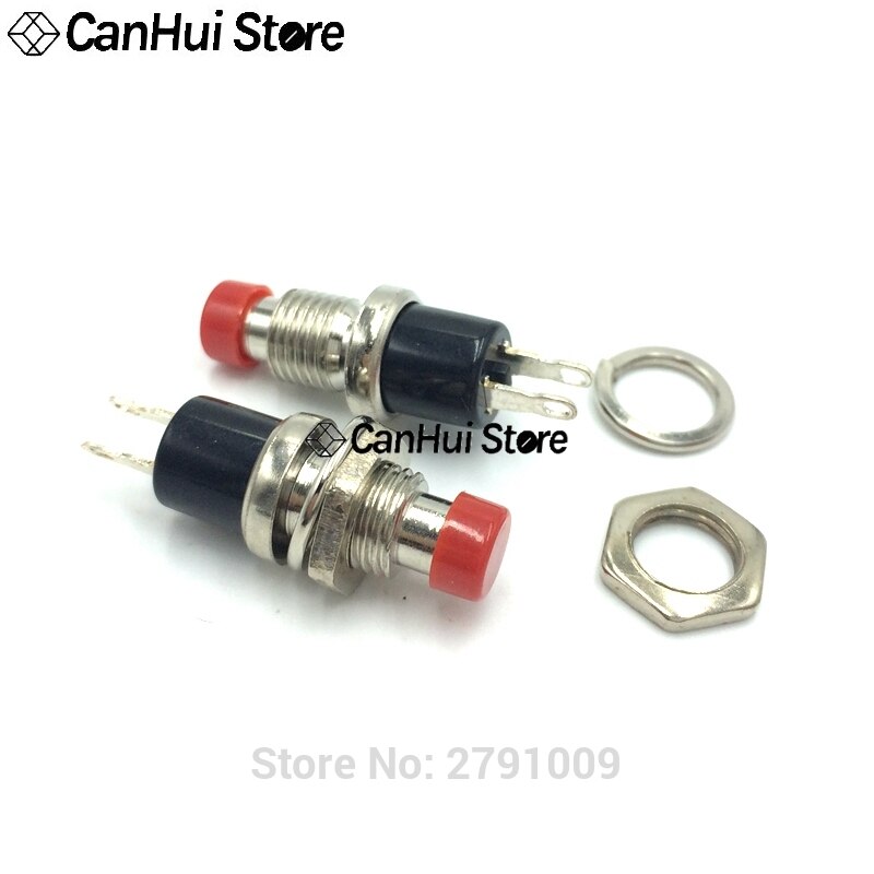 10Pcs PBS-110 -111 7MM Momentary Push Button Switch Press The Reset Switch ON OFF Button Micro Switch Normally Open closed NO/NC