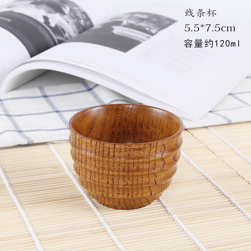 Japanischen Stil Holz Tasse Kreative Jujube Holz Isolierung Tee Tasse Holz Kaffee Tasse Trinken Tasse Kaffee Tasse & Untertasse setzt: C