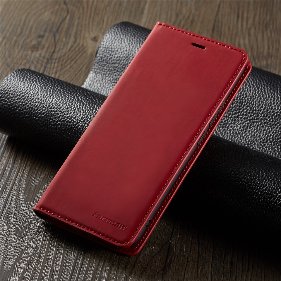 Luxo magnético caso da aleta para samsung galaxy a8 2018 coque couro titular do cartão carteira 360 capa para samsung a8 2018 a82018 etui: Red