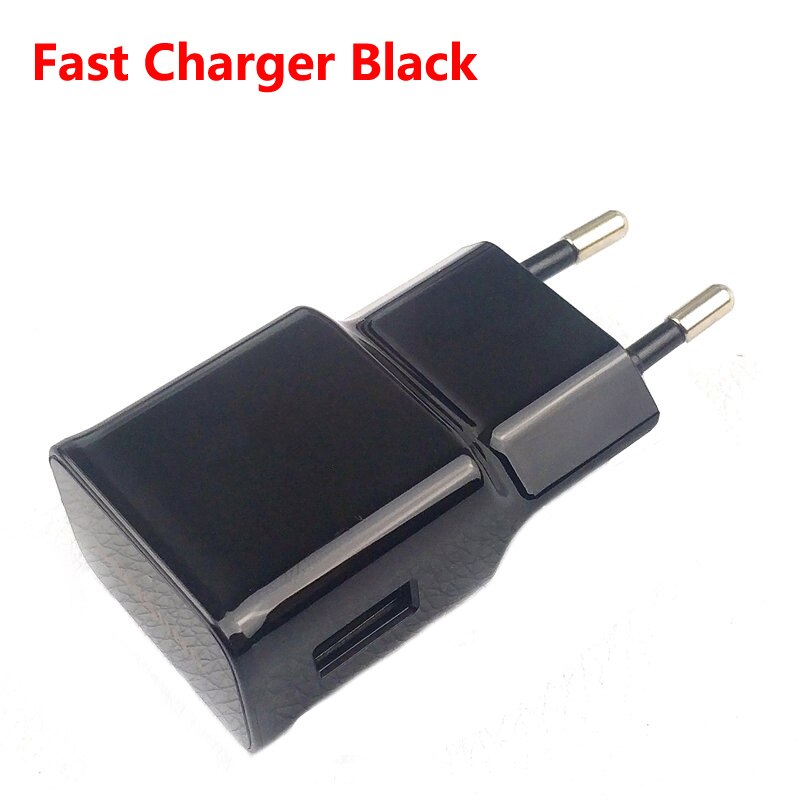 Fast Charging EU Plug Charger For Xiaomi 5C 6 8 9 SE lite 9T Pro USB Type C Cable For Redmi 4X 5 5Plus 5A 6 6A Micro USB Cable: Fast Charger Black