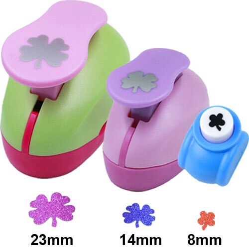 Crafts Punch Set 8mm 15mm 25mm paper punches 3pcs/Set diy craft punch scrapbook paper cutter scrapbooking punches: Four leaf