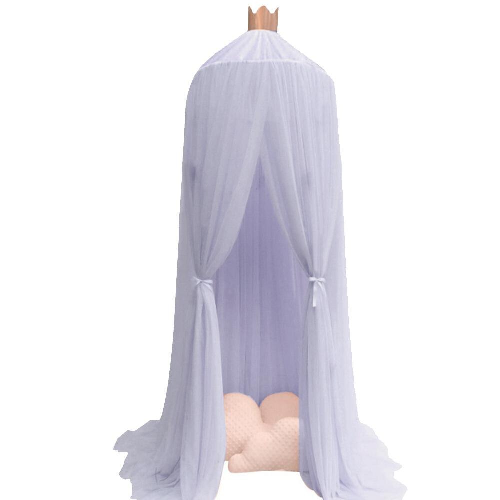 DishyKooker-moustiquaire pour enfants | Ronde, Top de tente en maille à 7 couches, couvre-lit, décoration de dôme, princesse Dream: Purple Gray