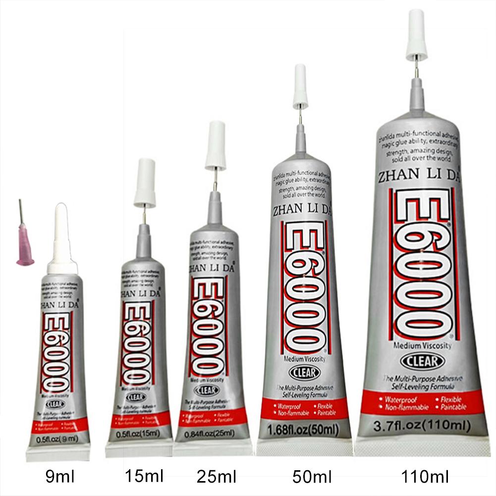 110/50/25/15/9 Ml E-6000 Super Liquid Multipurpose Adhesive Jewelry Crafts Crystal Rhinestone DIY Phone Screen Glass Glue