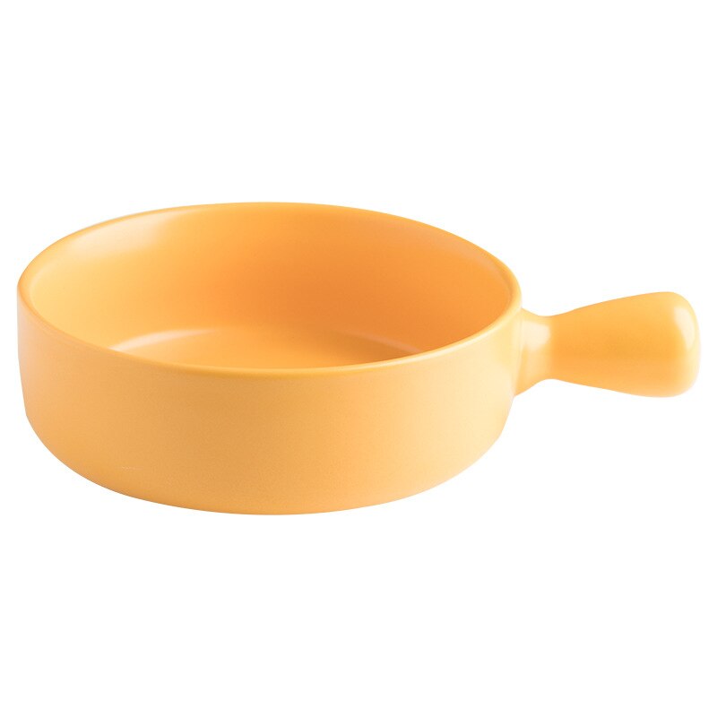 Ceramic With Handle Bowl Salad Bowl Oven Special Baking Bowl Baked Rice Bowl Fruit Dessert Bowl Instant Noodle Bowl