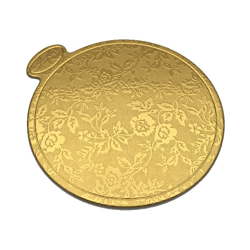 Aomily 100 stks/set Goud Afdrukken Ronde Mousse Cake Boards Papier Cupcake Dessert Displays Lade Bruiloft Cake Gebak Decoratieve Kit