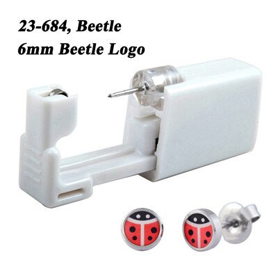 1 Unit Wegwerp Veilig Steriele Oor Piercing Unit Neus Ring Oorbel Stud Piercing Gun Piercer Tool Machine Kit stud: 23-684